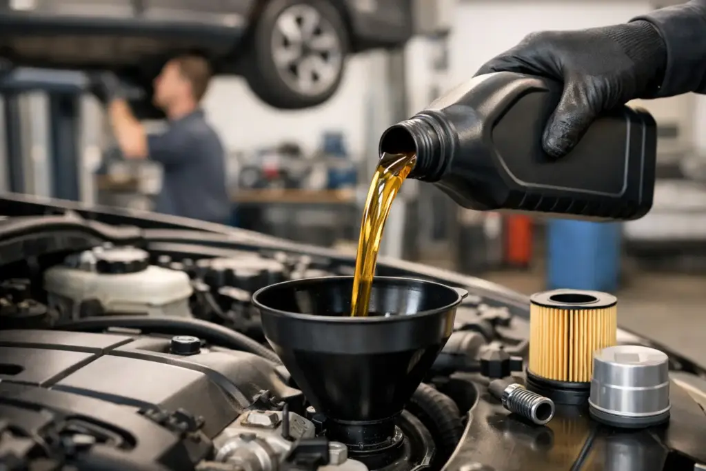 Ölwechsel nach Herstellervorgaben durchführen